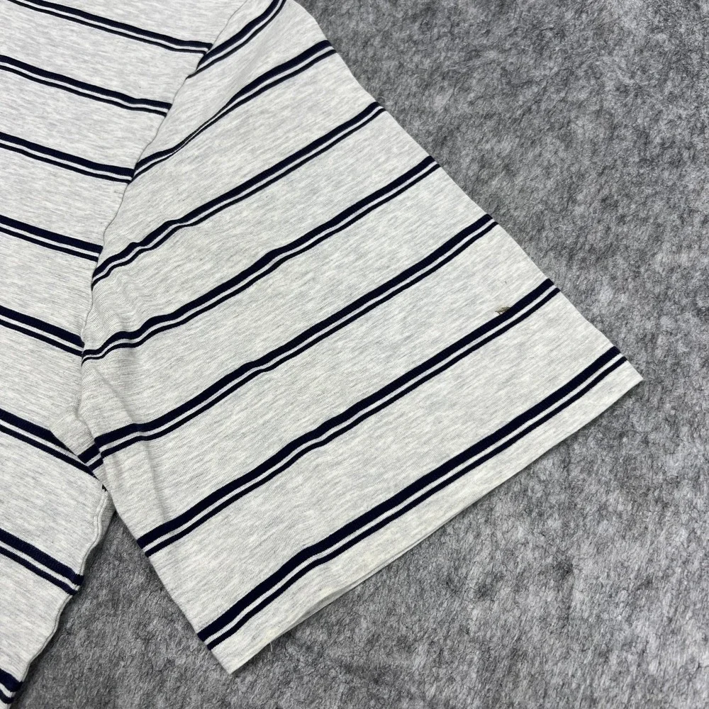 Vintage Polo Ralph Lauren Polo Golf Shirt Mens L Gray Stripe Pima Cotton Pony